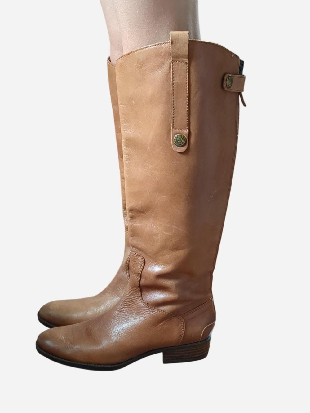 Sam Edelman Tall Leather Over-the-Knee Boots in Tan